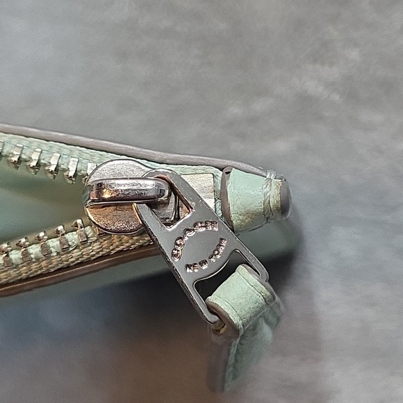 Vintage Coach Change Purse Teal small Zippered L1581 65566 - Picture 3 of 9